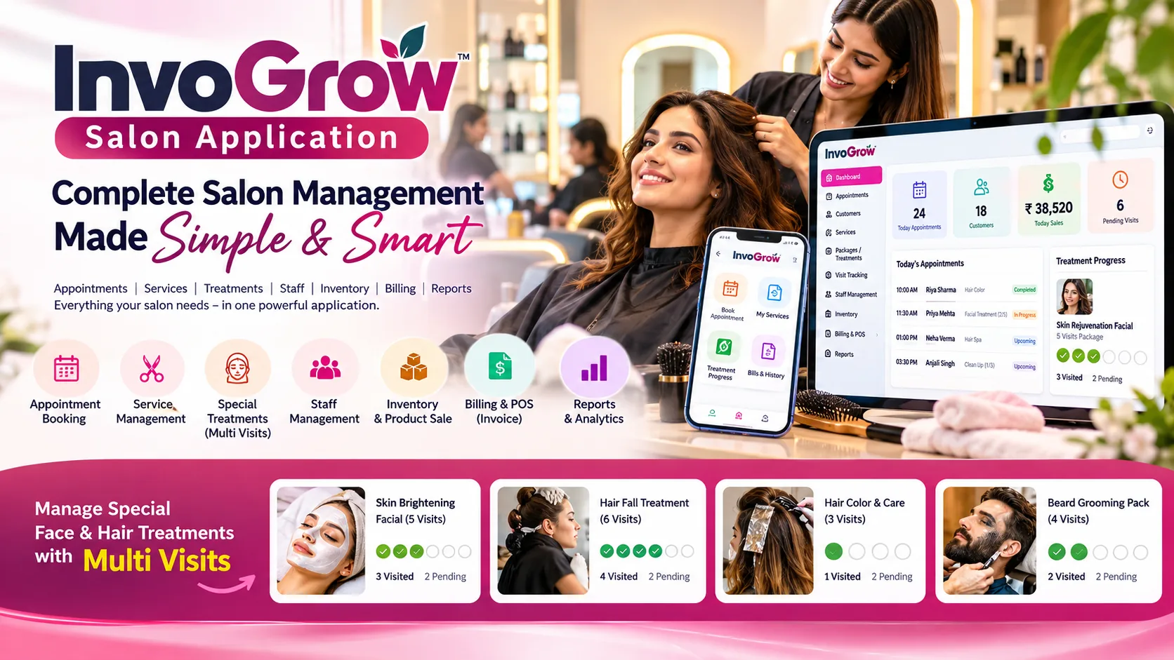 Complete salon management made simple and smart